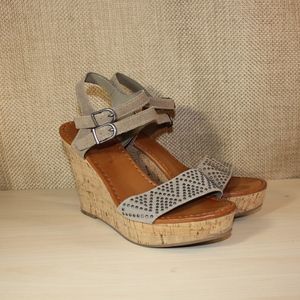 American Eagle Outfitters Cork Wedge Sandals, 9